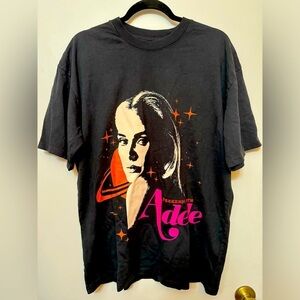 Women's Adele T-Shirt Black Weekends with Adele Las Vegas LARGE Crew Cot…
